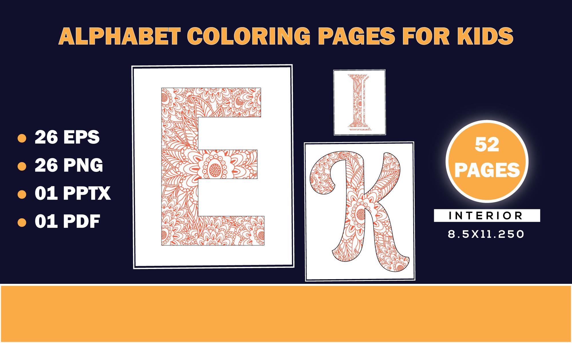 Alphabet Coloring Pages for Kids a to Z