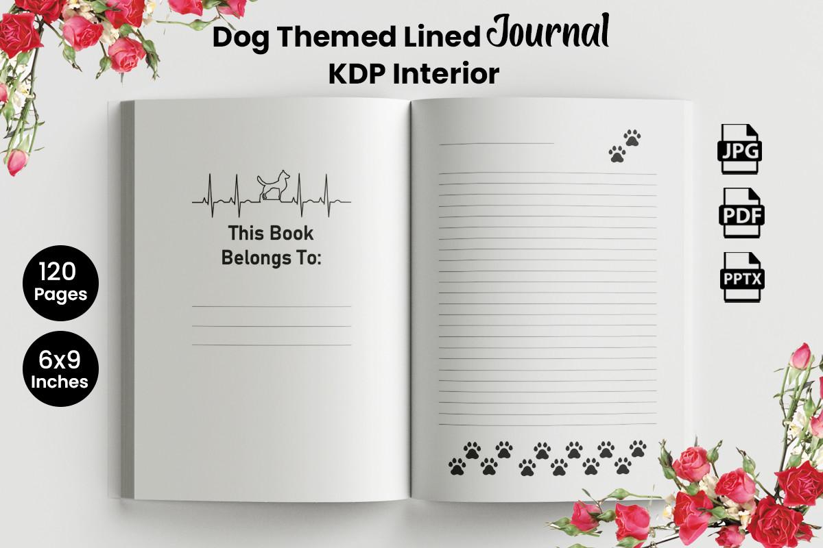 Dog Themed Lined Journal