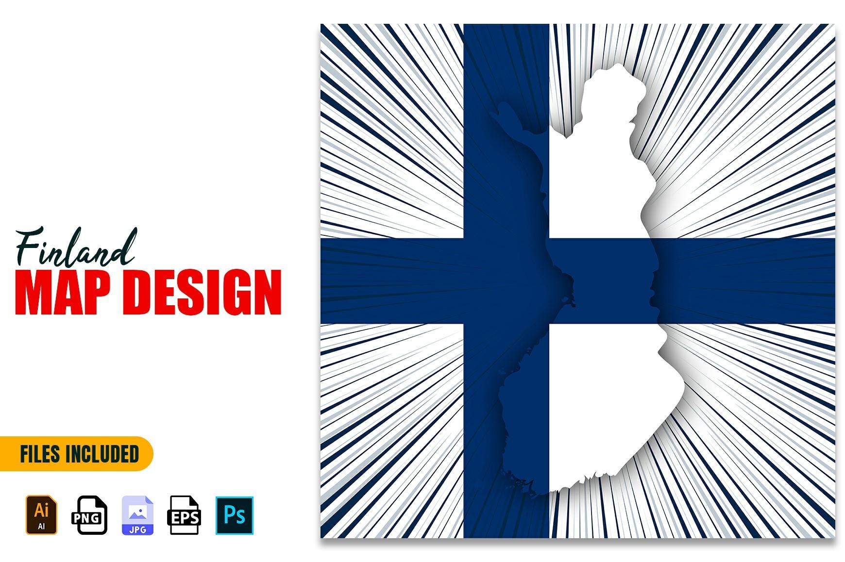 Finland Independence Day Map Design