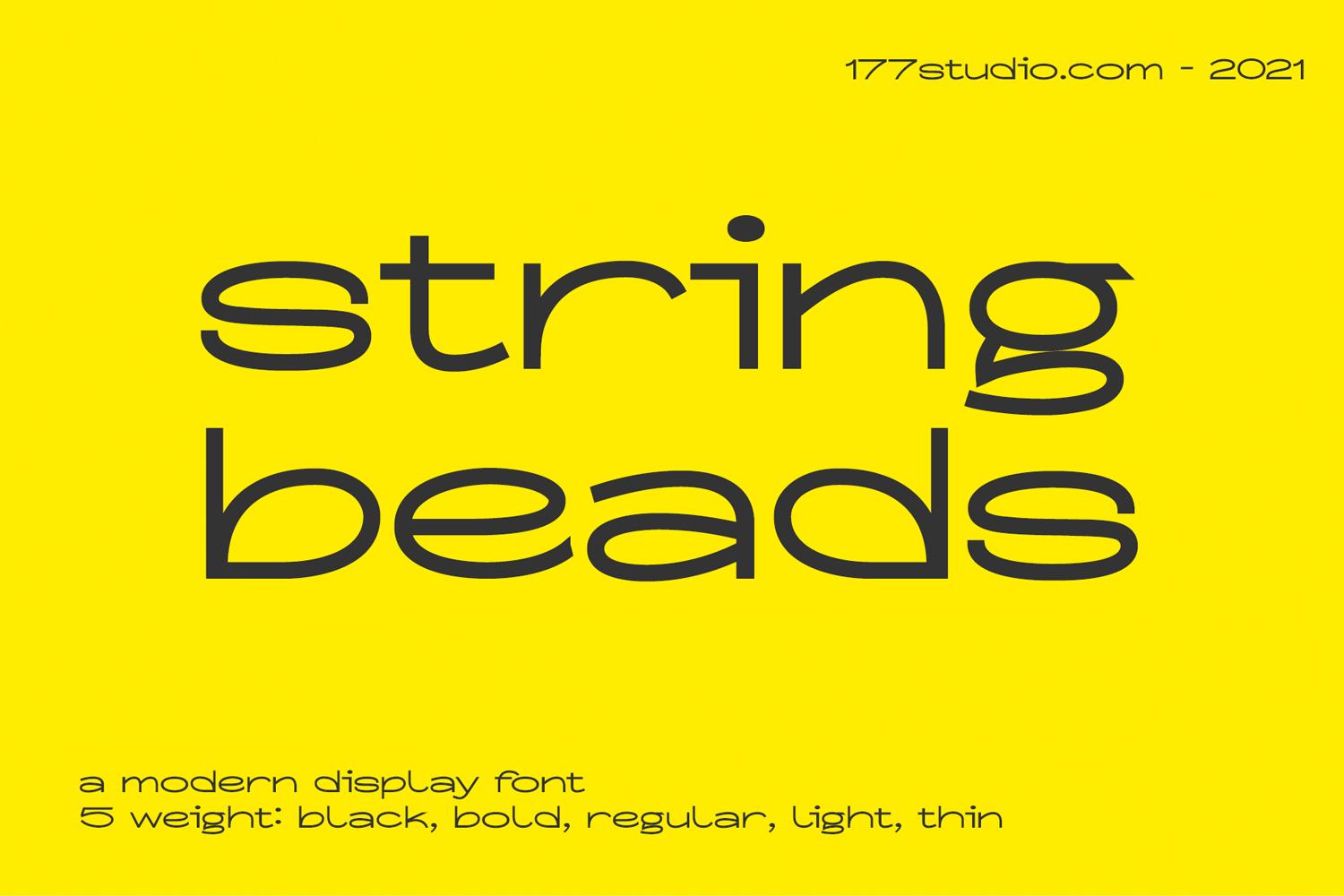 String Beads Font
