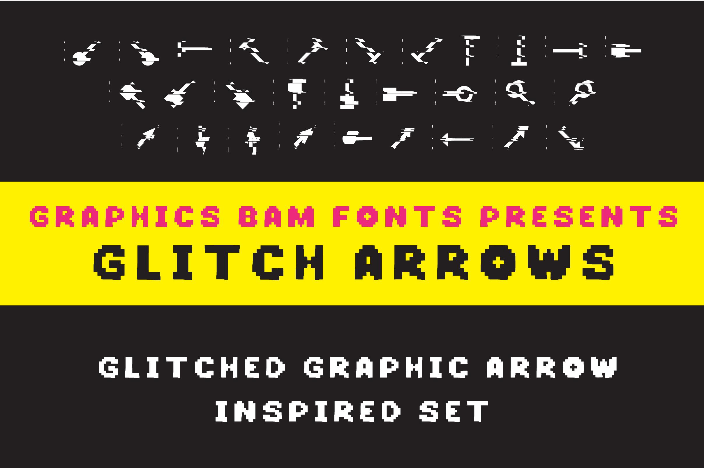 Glitched Arrows Font