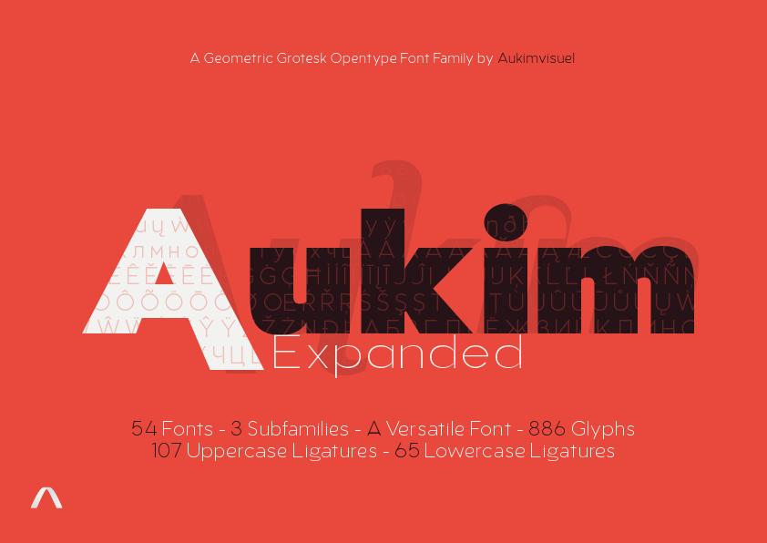 Aukim Expanded Font