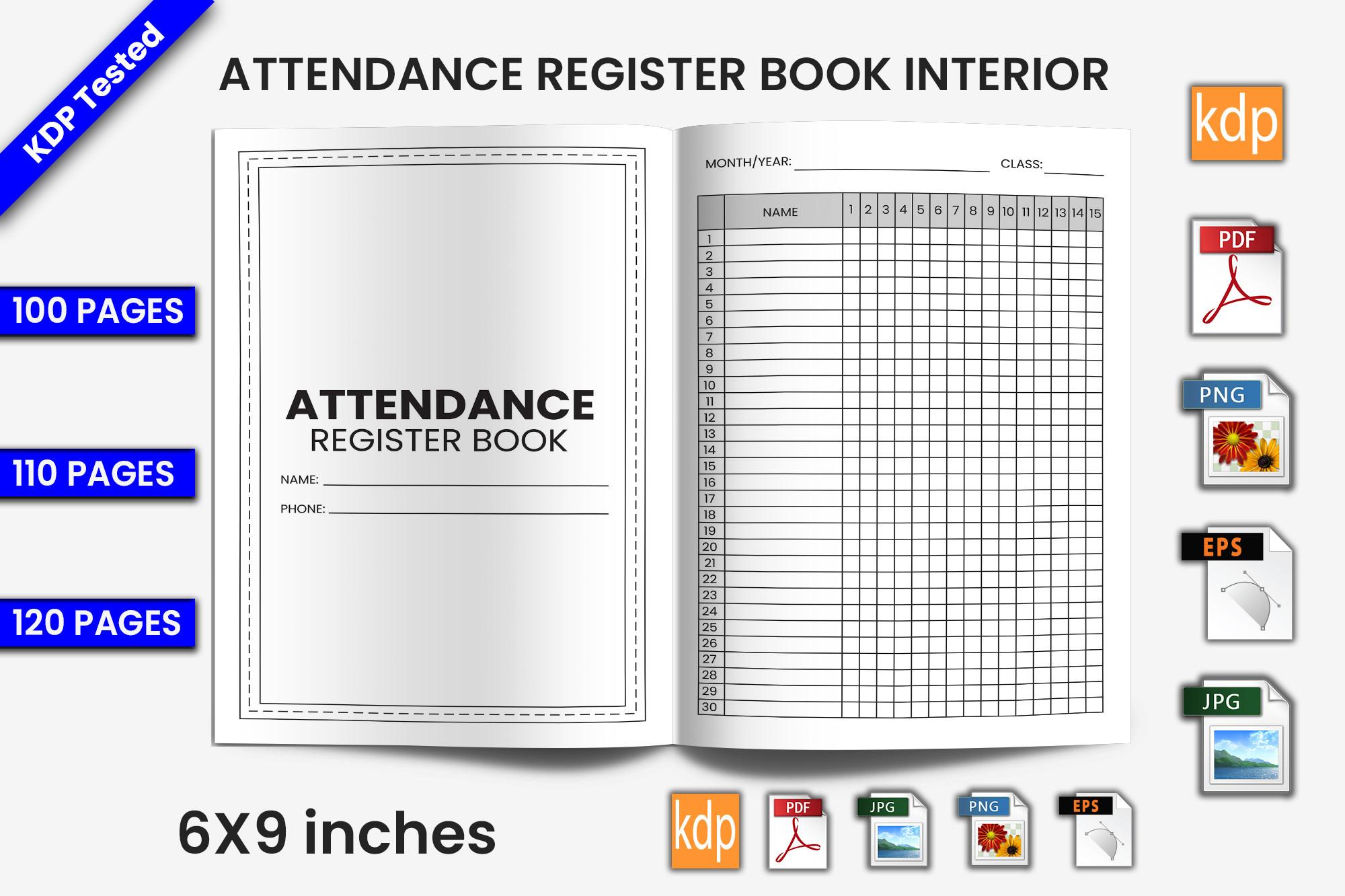 Attendance Register Log Book | KDP Inter