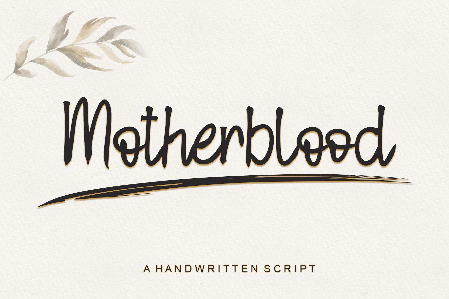 Motherblood Font