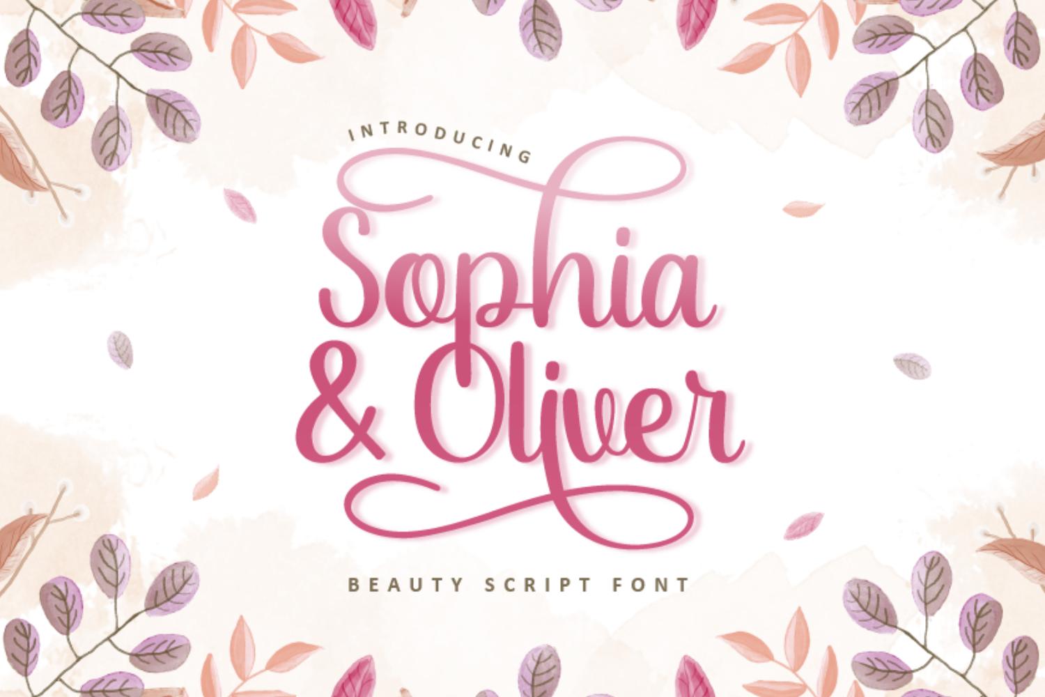 Sophia & Oliver Font