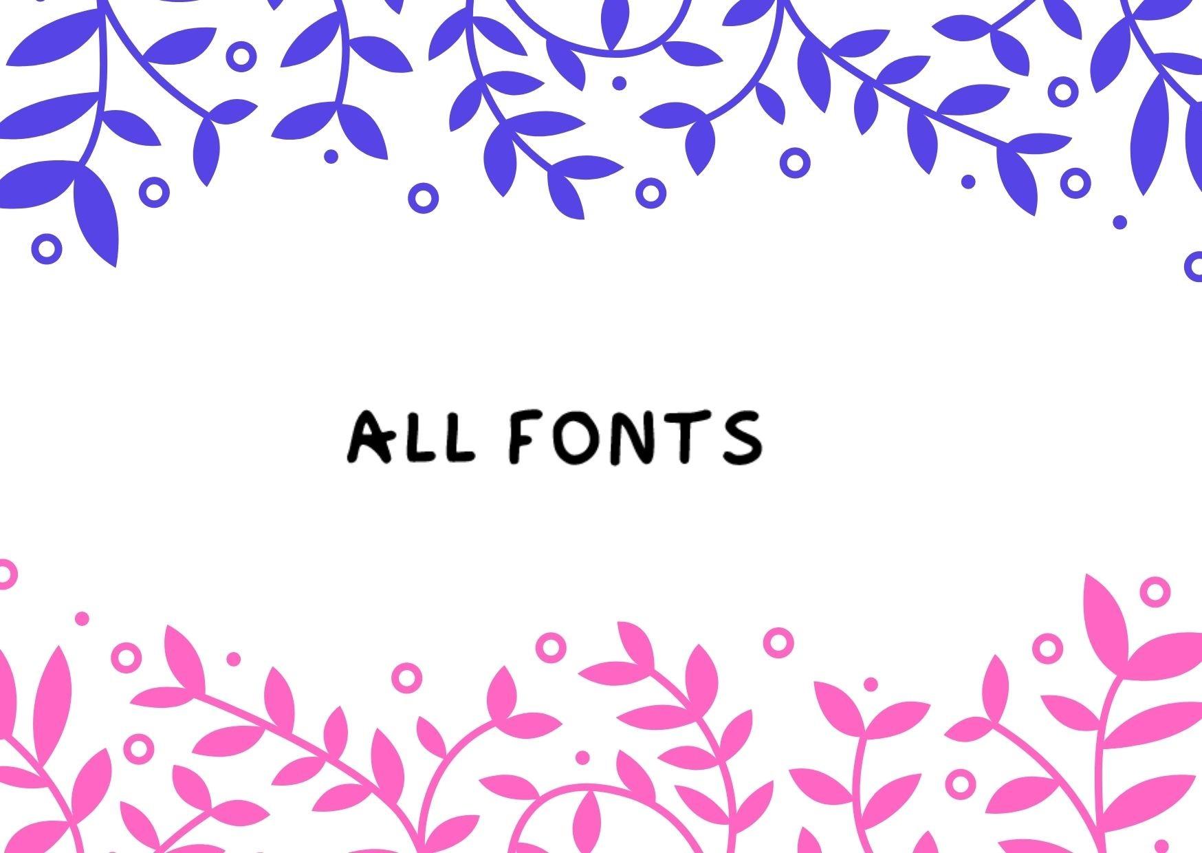 All Fonts Font