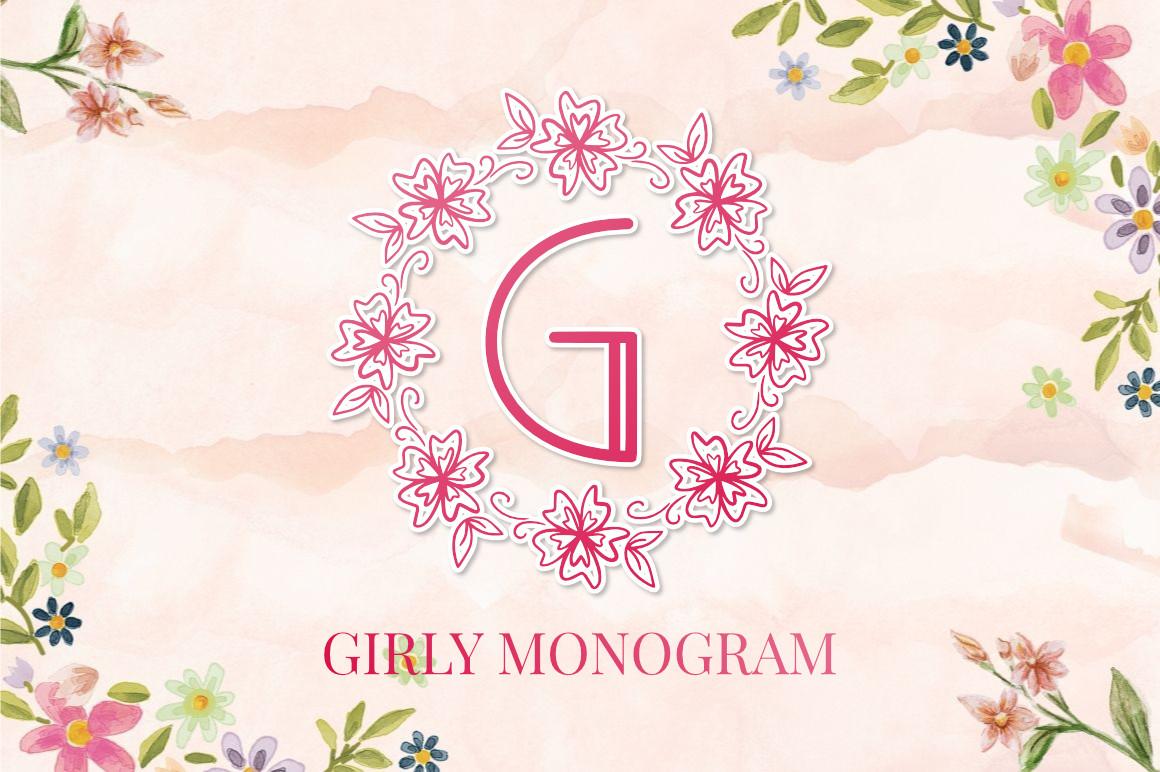 Girly Monogram Font