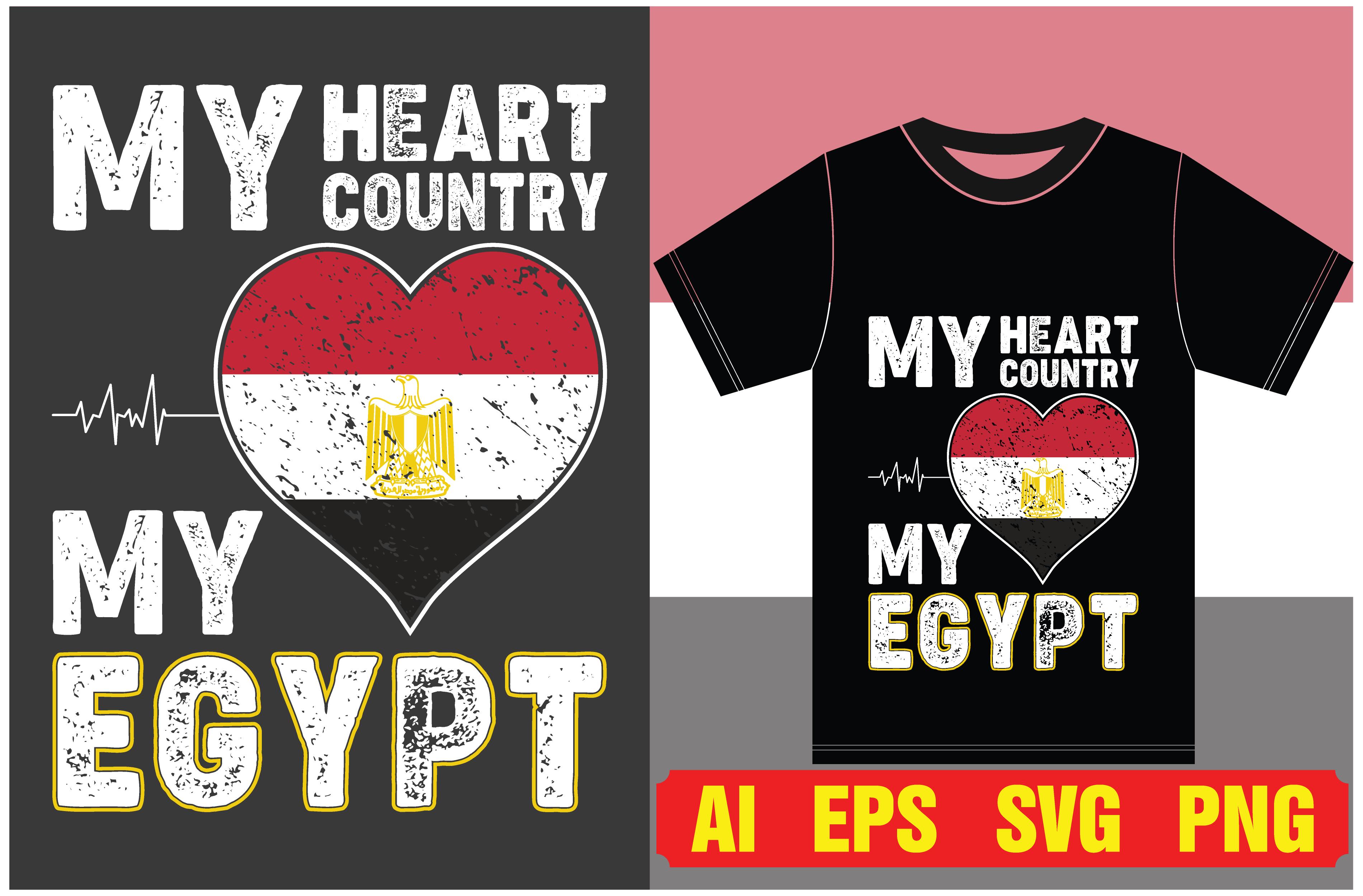 Egypt Flag T-shirt Designs.Typography
