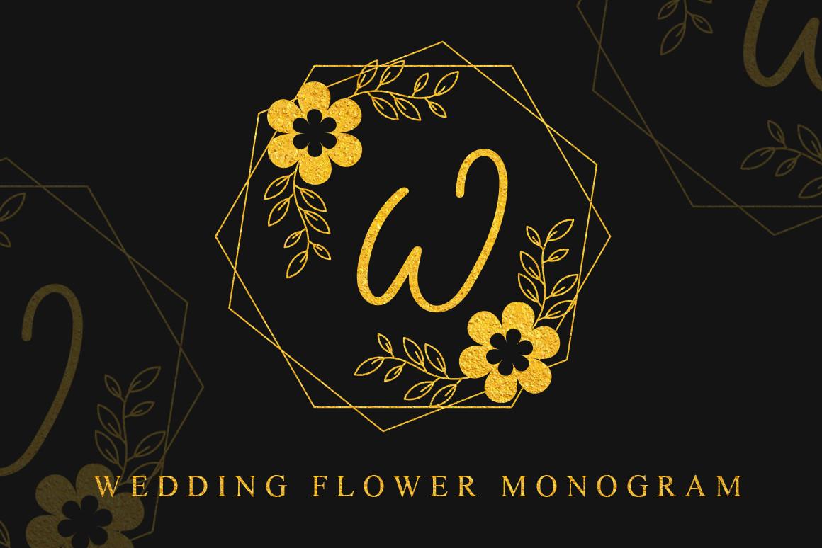 Wedding Flower Monogram Font