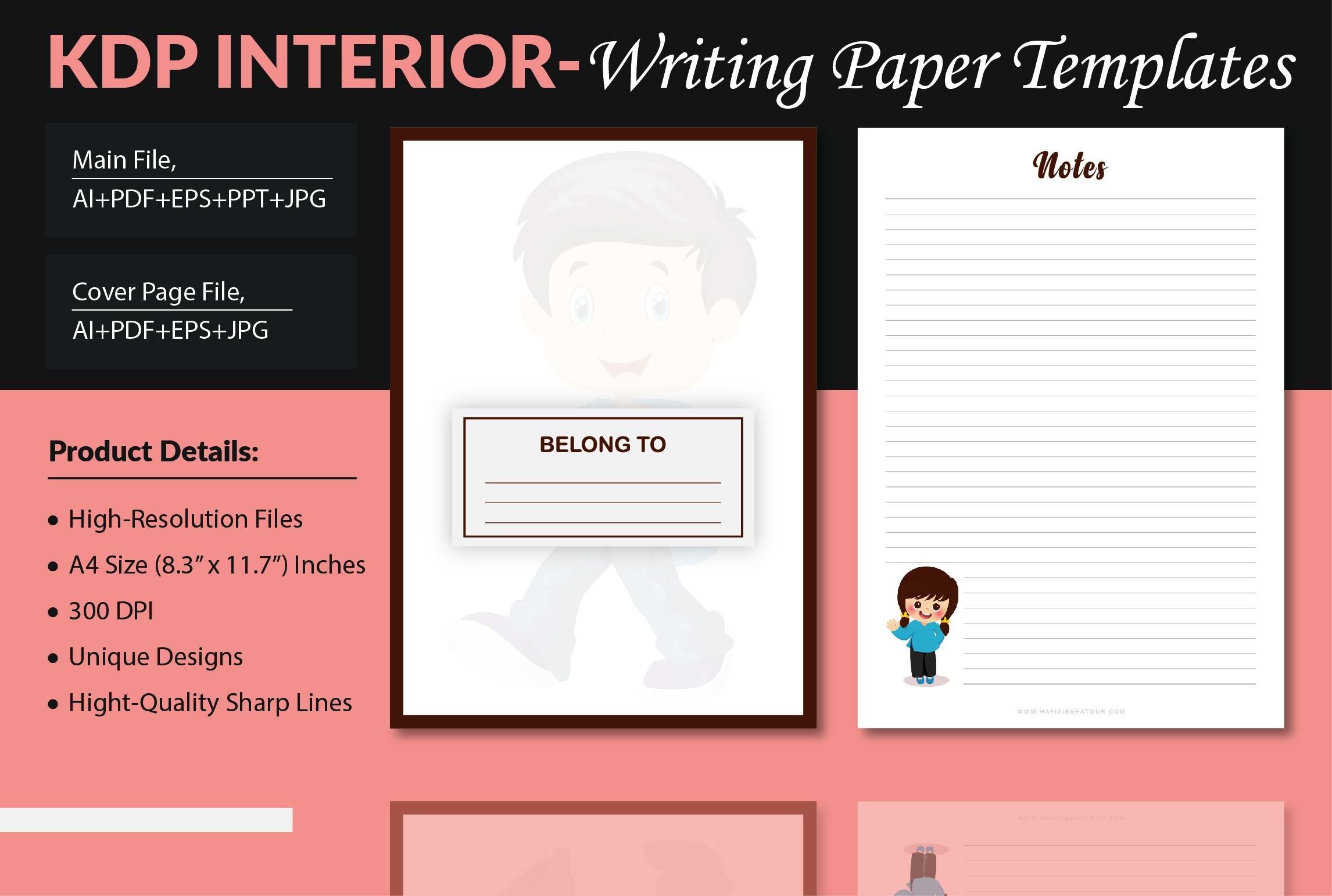 Writing Paper Templates - KDP Interior