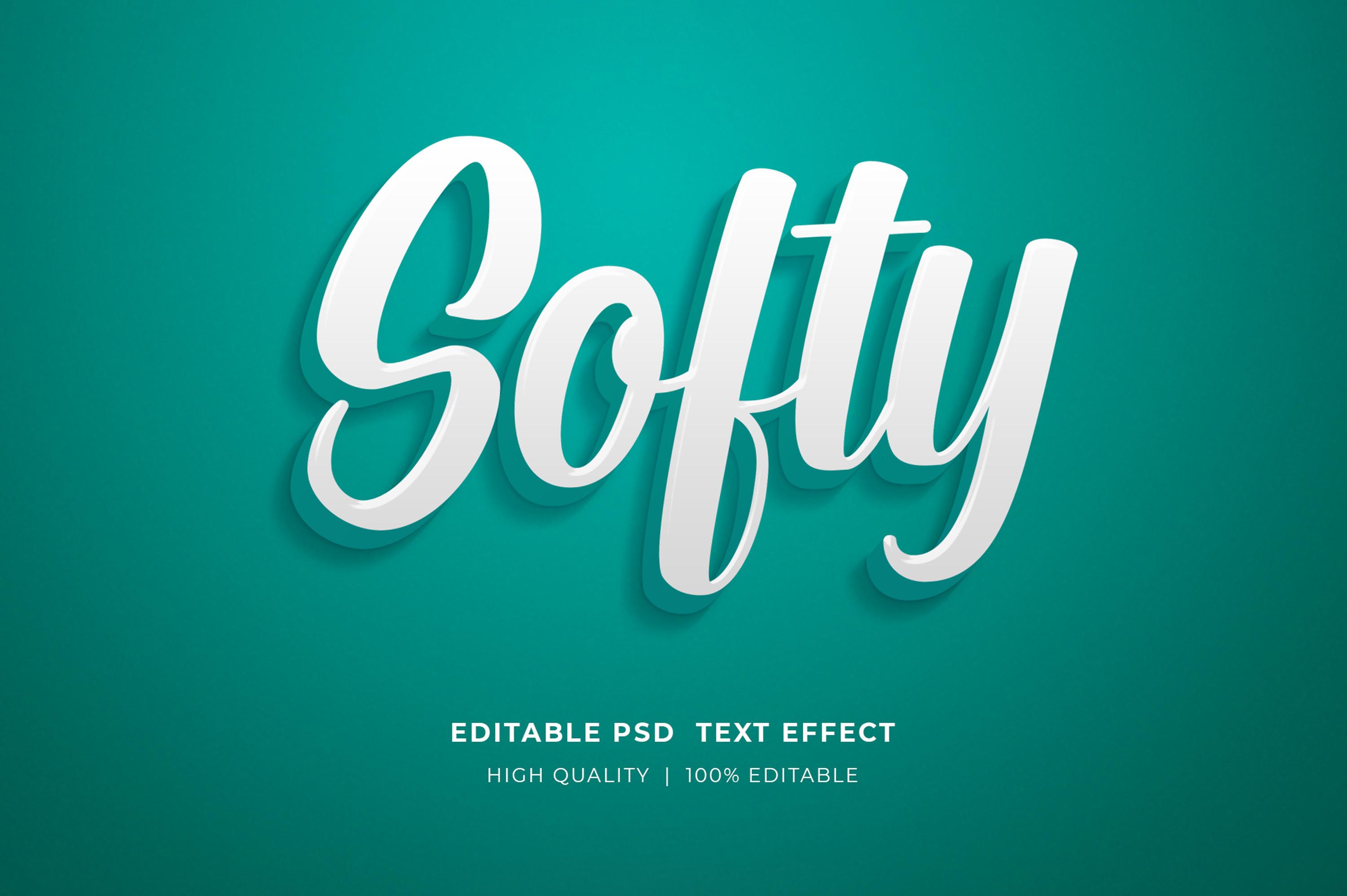 Softy Editable Text Effect Mockup