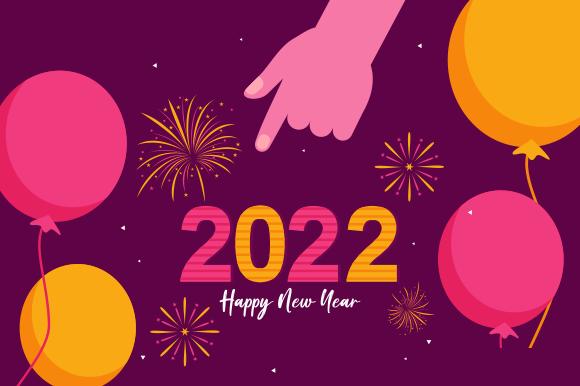 Happy New Year 2022 Background Vector