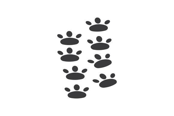 Paw Print  Icon of Pet Vector Template