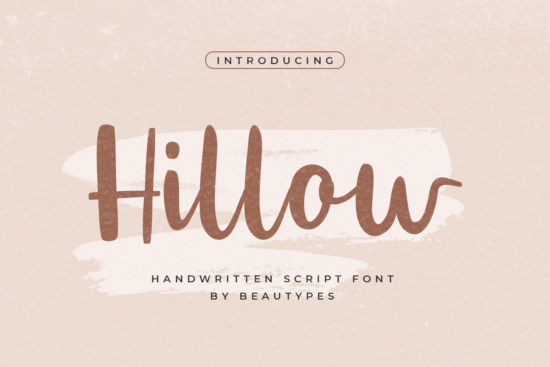 Hillow Script Font