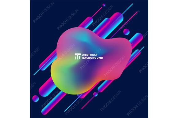 Abstract 3D Fluid Rounded Shapes Element
