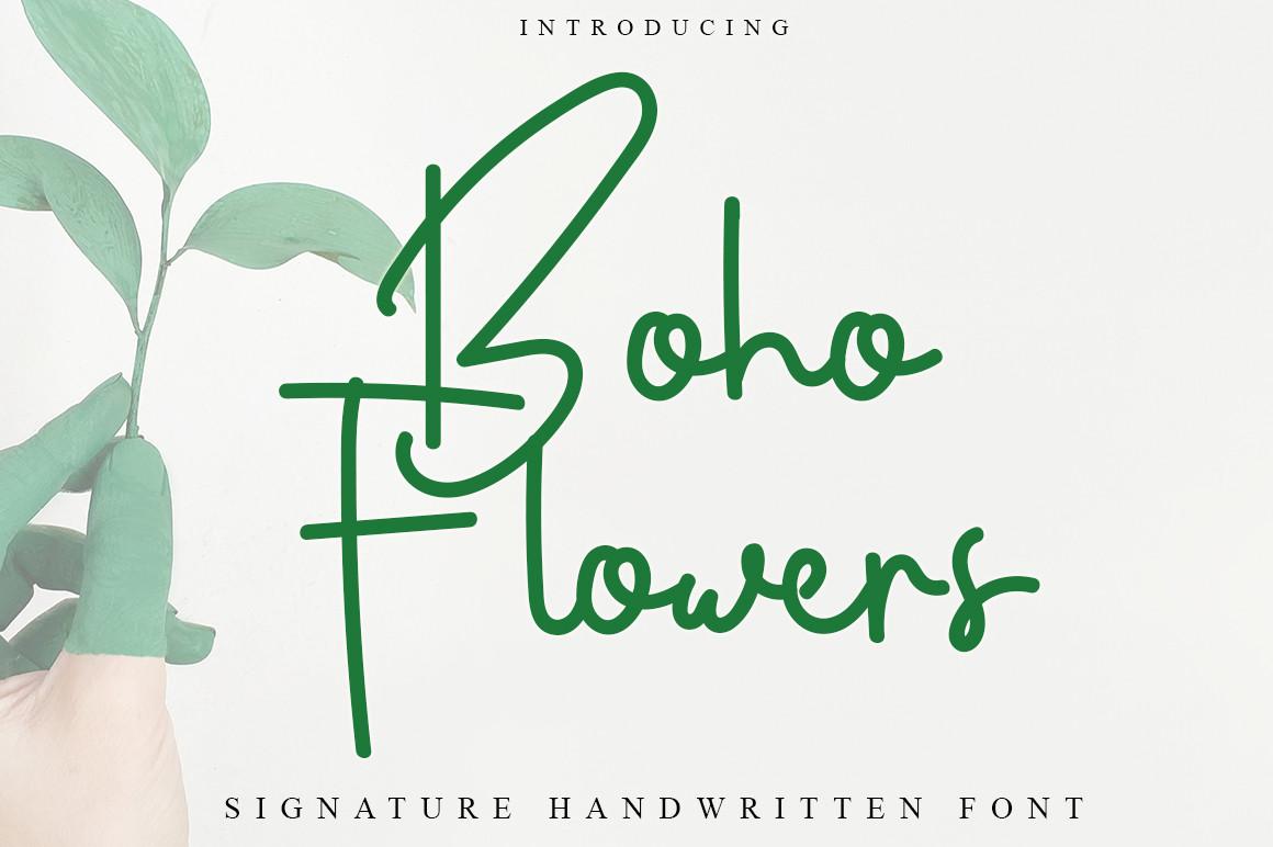 Boho Flowers Font