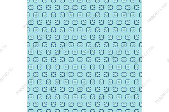 Flower Pattern Repeat Blue Background