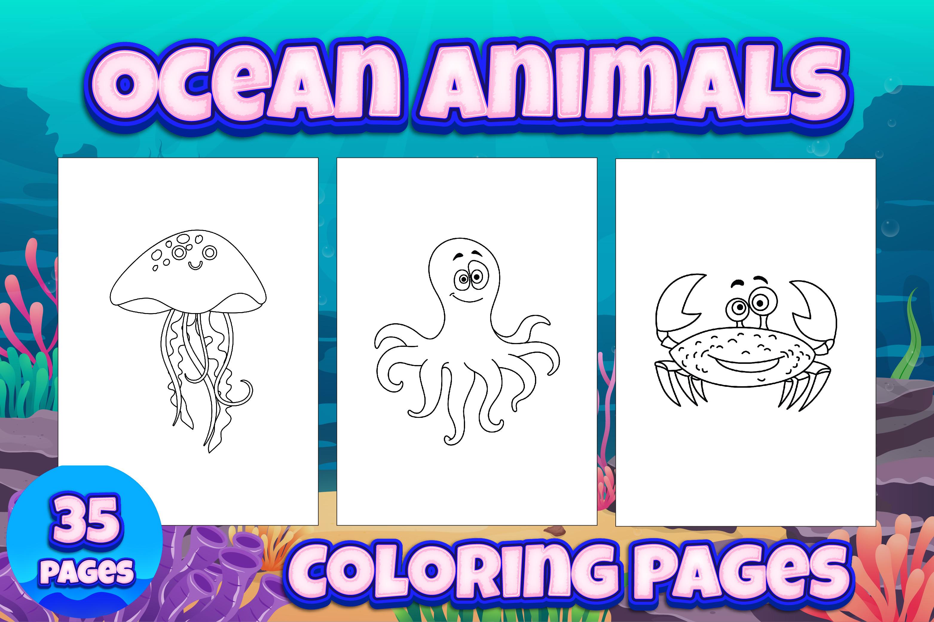 Ocean Animals Coloring Pages for Kids