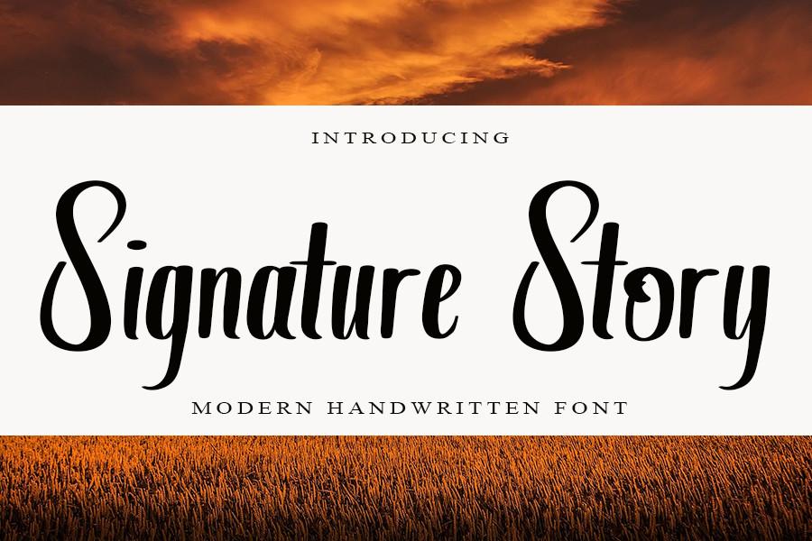 Signature Story Font