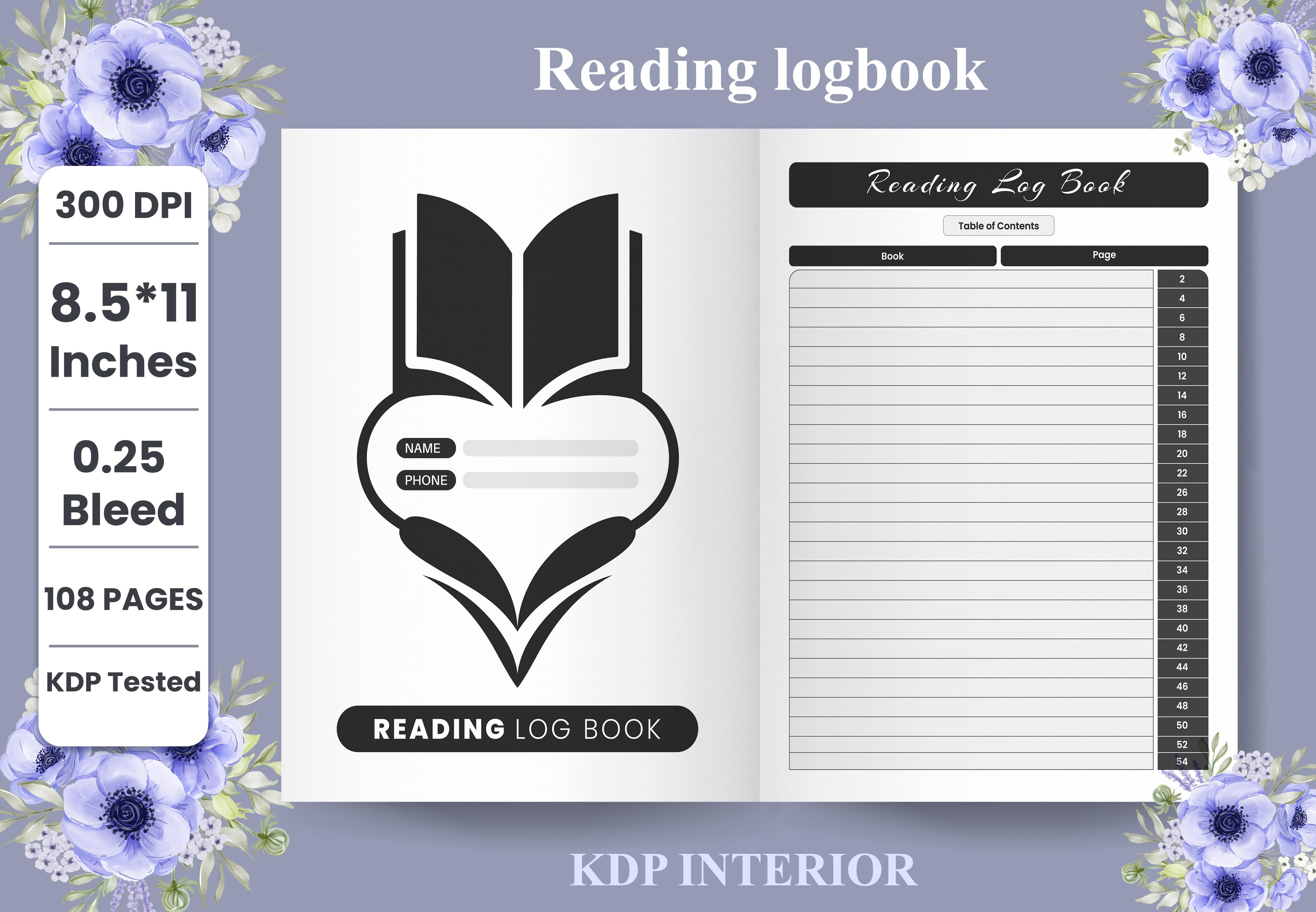 Reading Log Book - KDP Interior