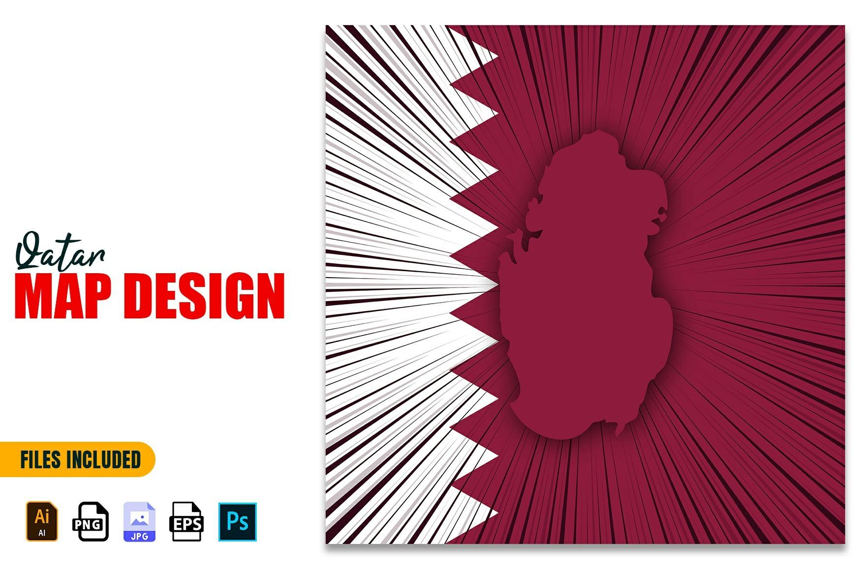 Qatar National Day Map Design