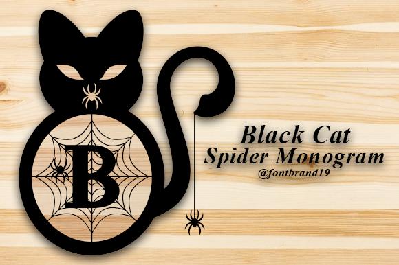 Black Cat Spider Monogram Font