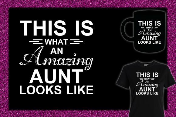 Amazing Aunt Family T Shirt and Mug