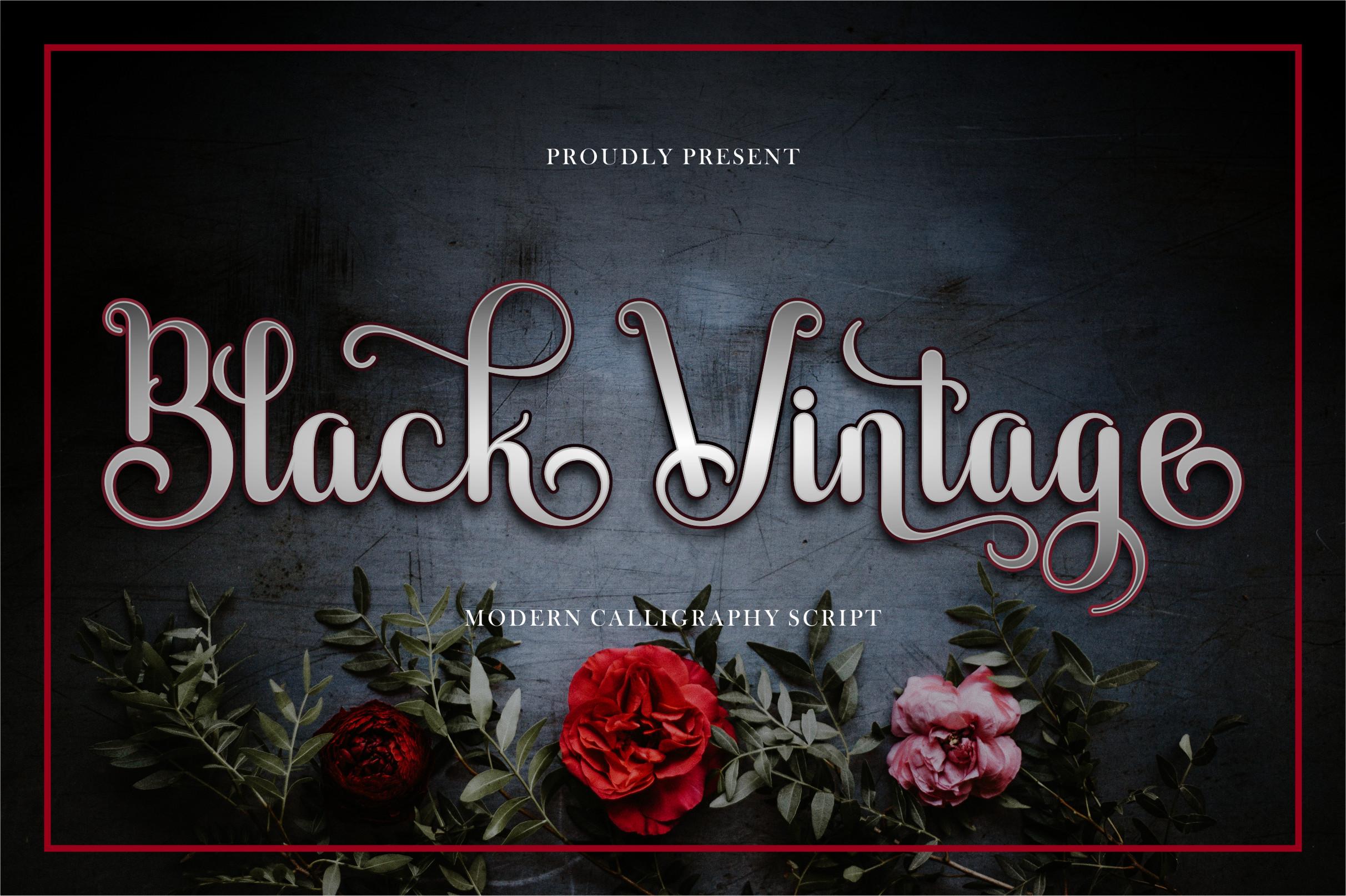 Black Vintage Font
