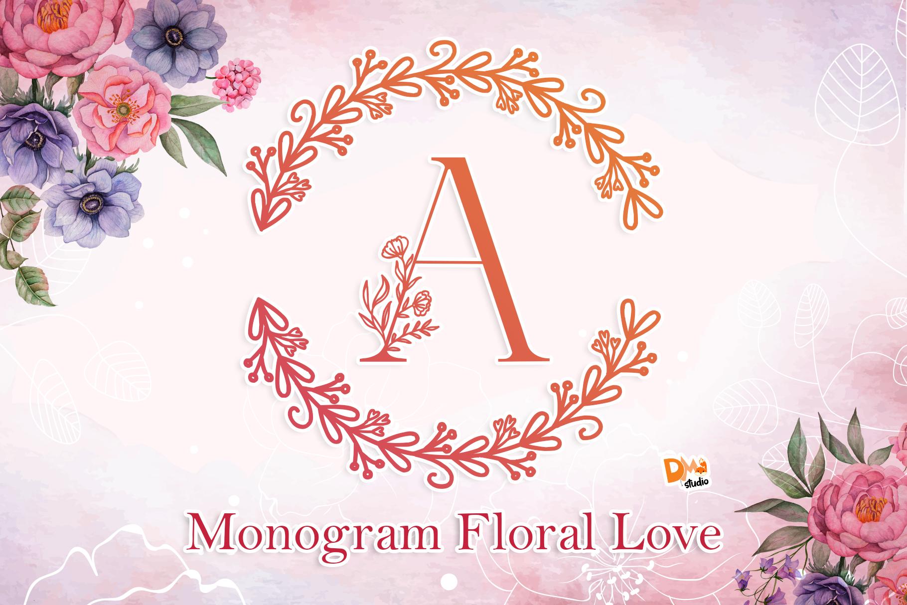 Monogram Floral Love Font