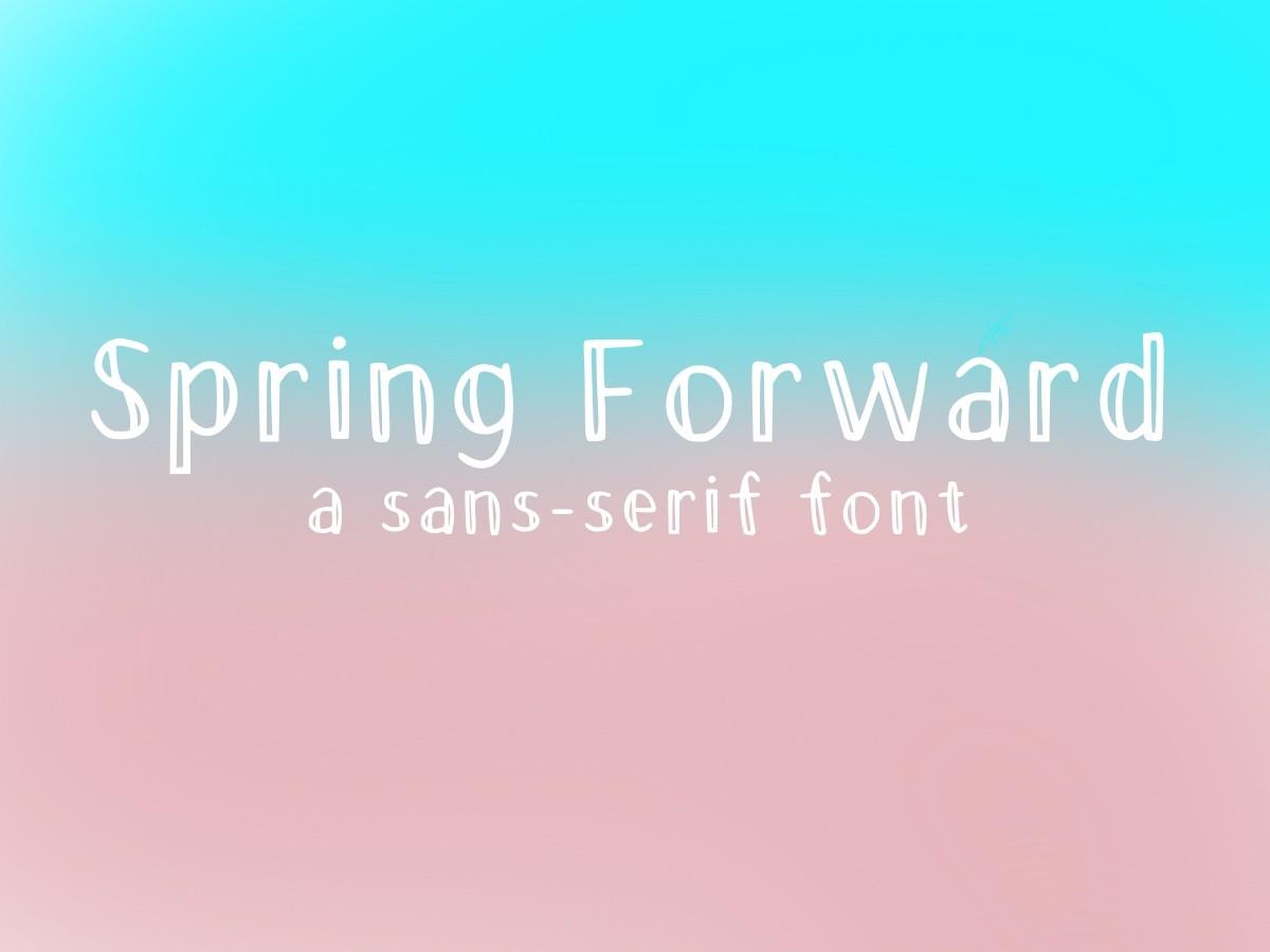 Spring Forward Font