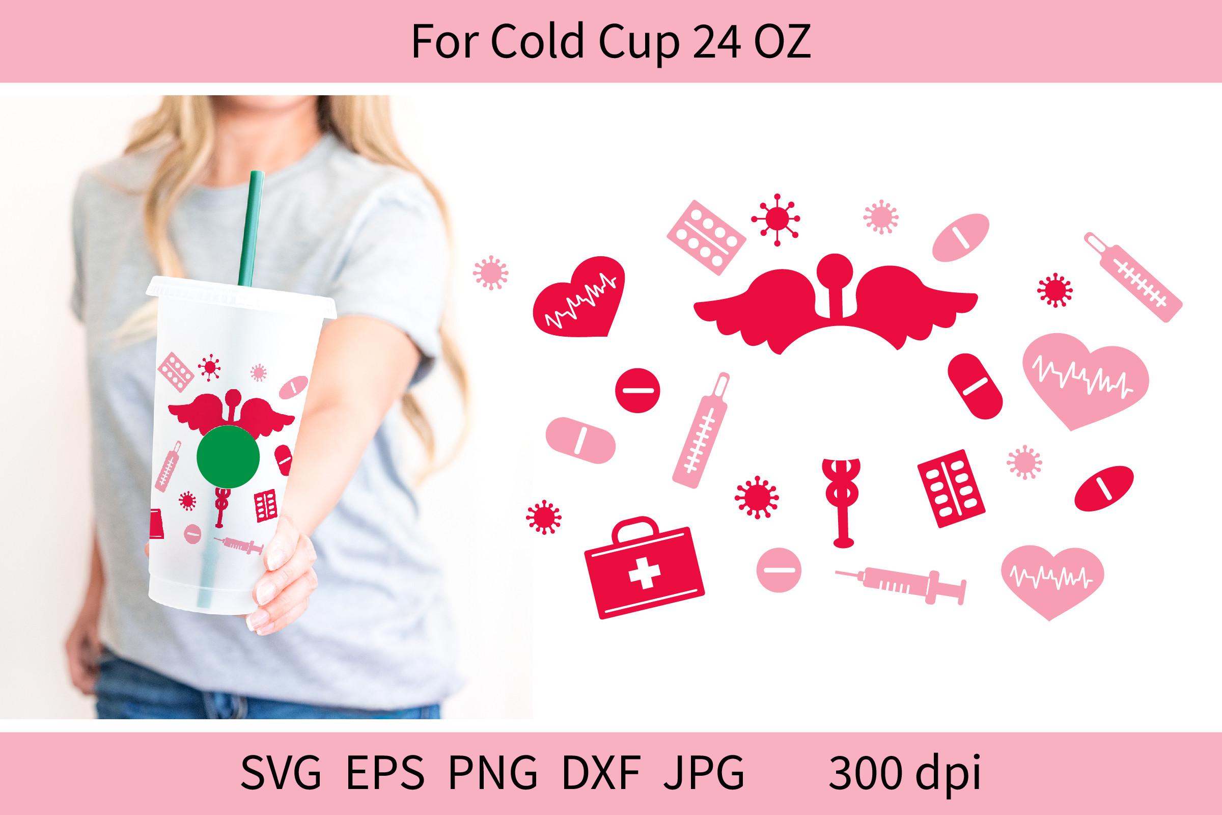 Nursing Starbucks Cold Cup Wrap SVG. 24