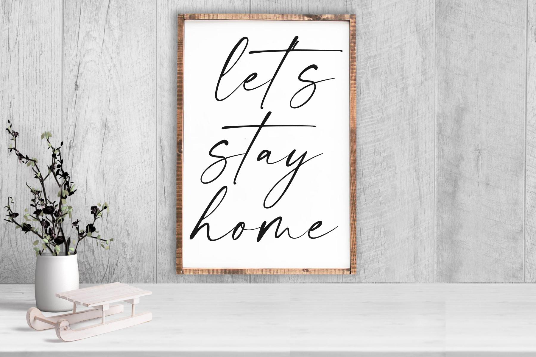 Let's Stay Home Svg, Farmhouse Svg