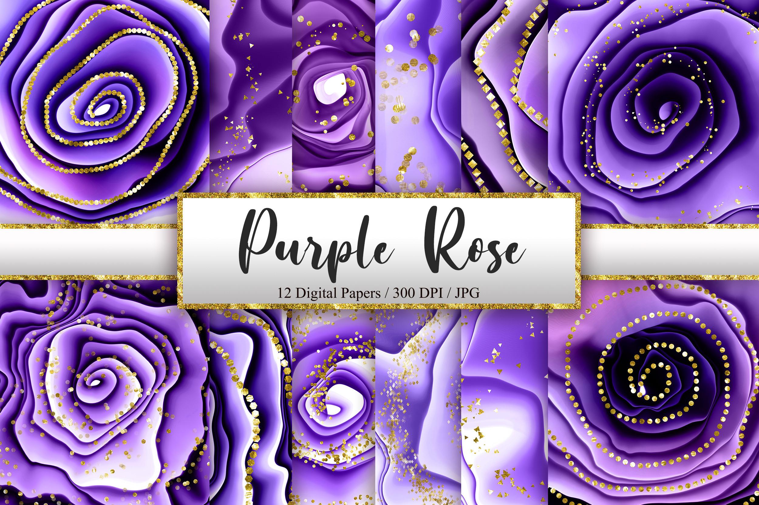 Purple Rose Glitter Background