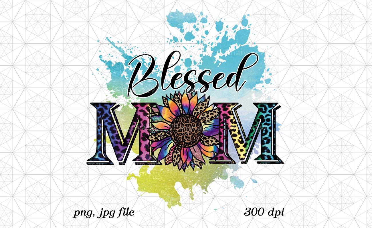 Blessed Mom Sunflower Png, 2 PNG