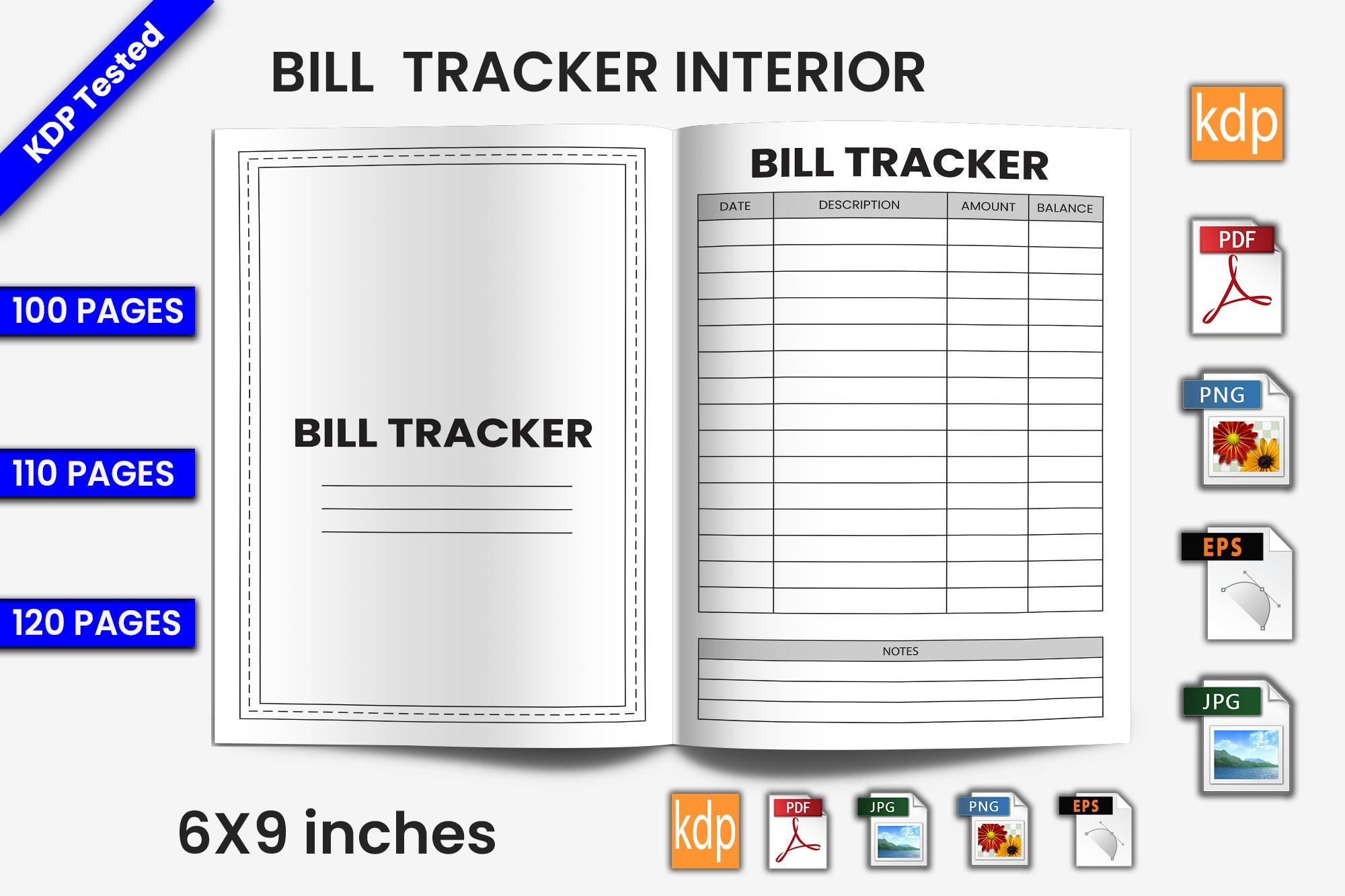 Bill Tracker Log Book | KDP Interior