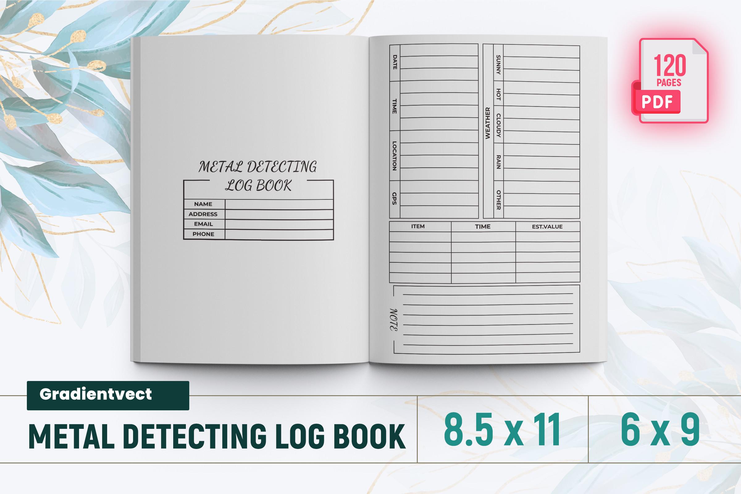 Metal Detecting Log Book KDP Interior