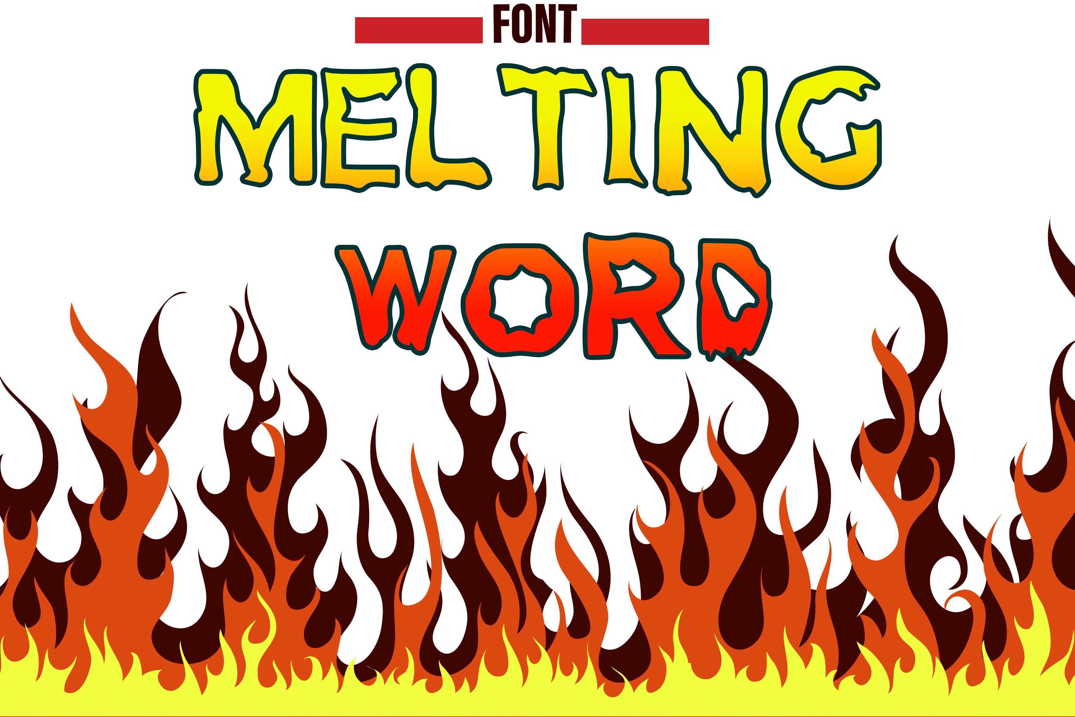 Melting Word Font