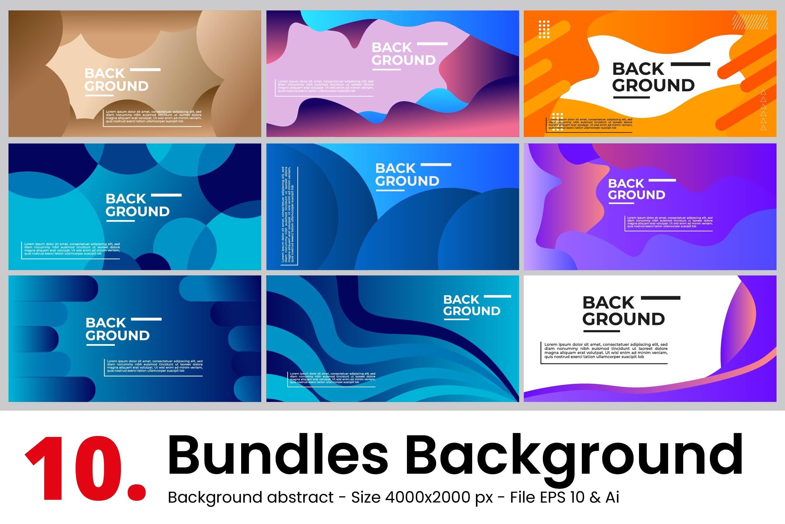 Bundles Background Template 10 Items