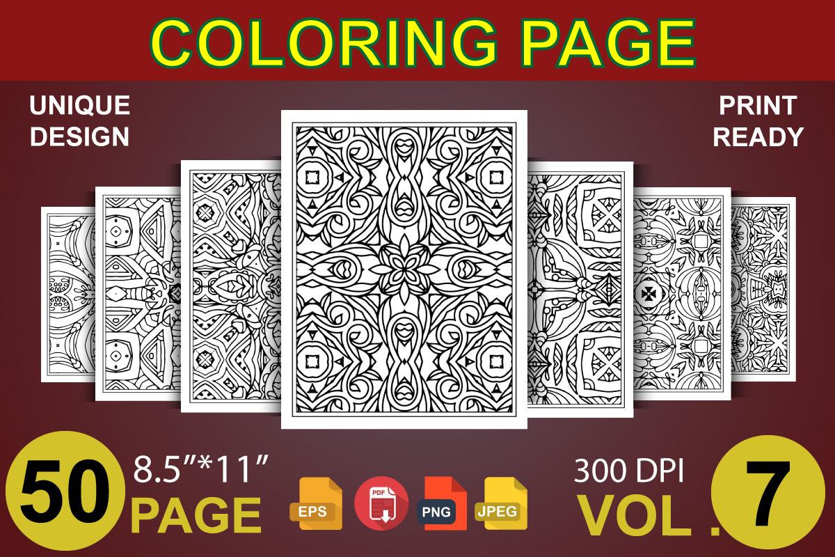 Floral Coloring Page KDP Interior Vol-07