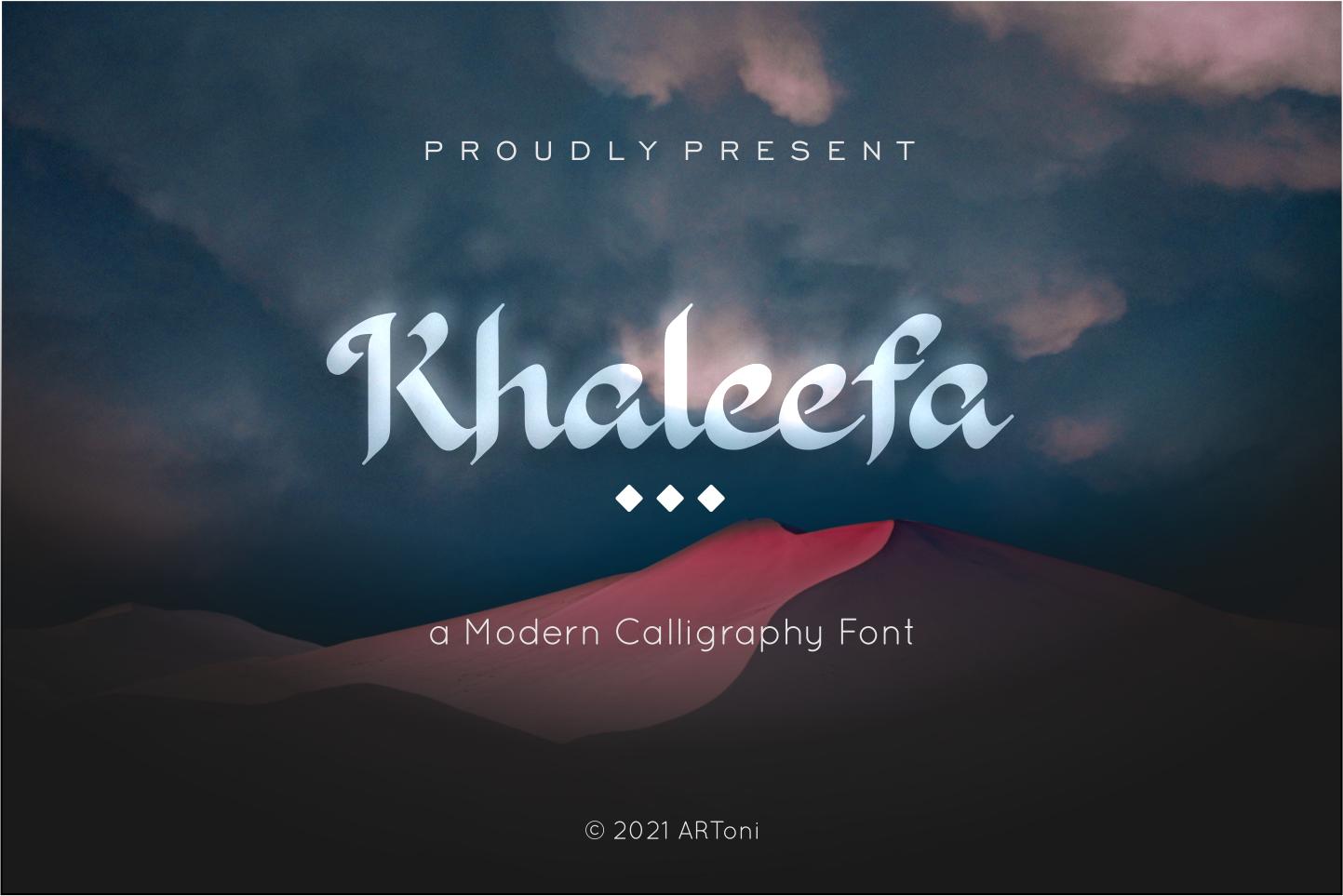 Khaleefa Font