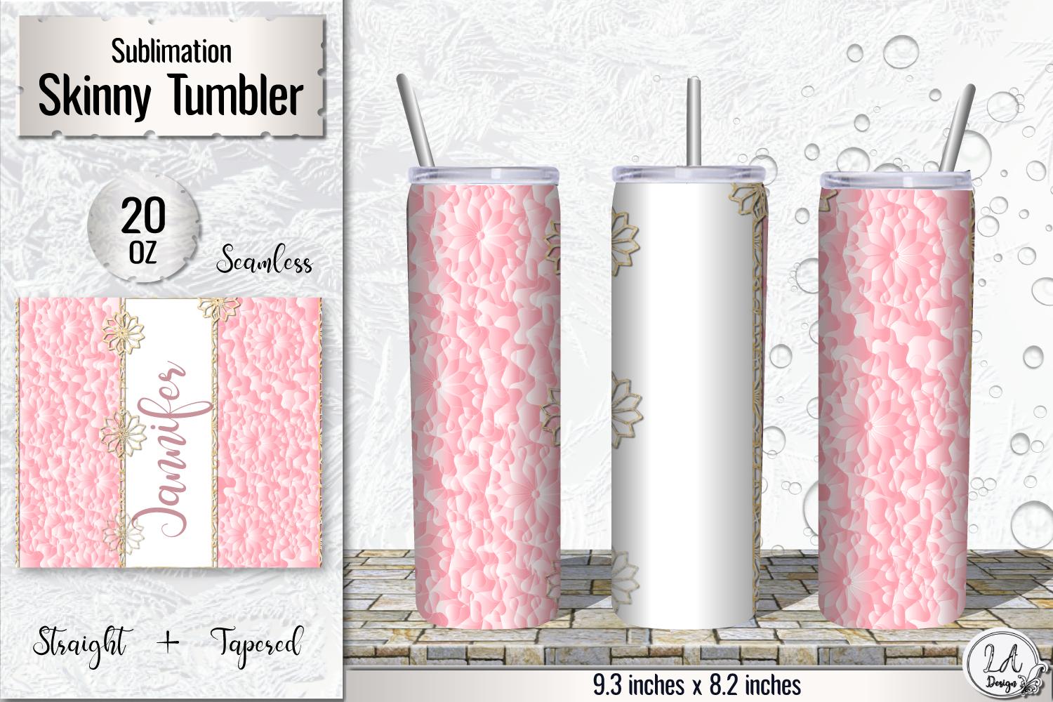Pink Personalized Tumbler Sublimation