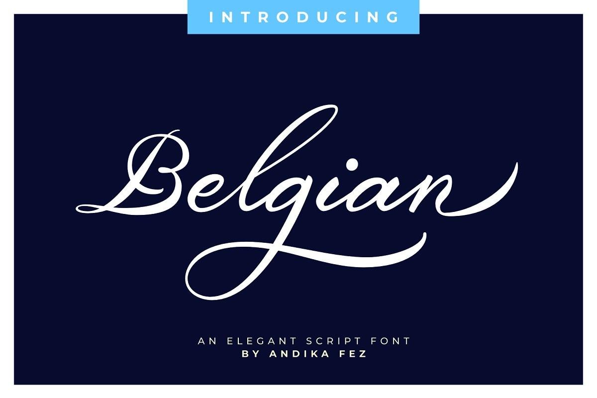 Belgian Script Font