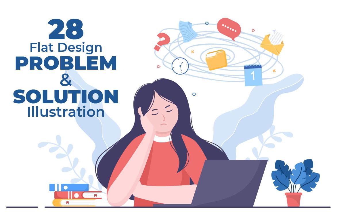 28 Problem and Solution Flat Design