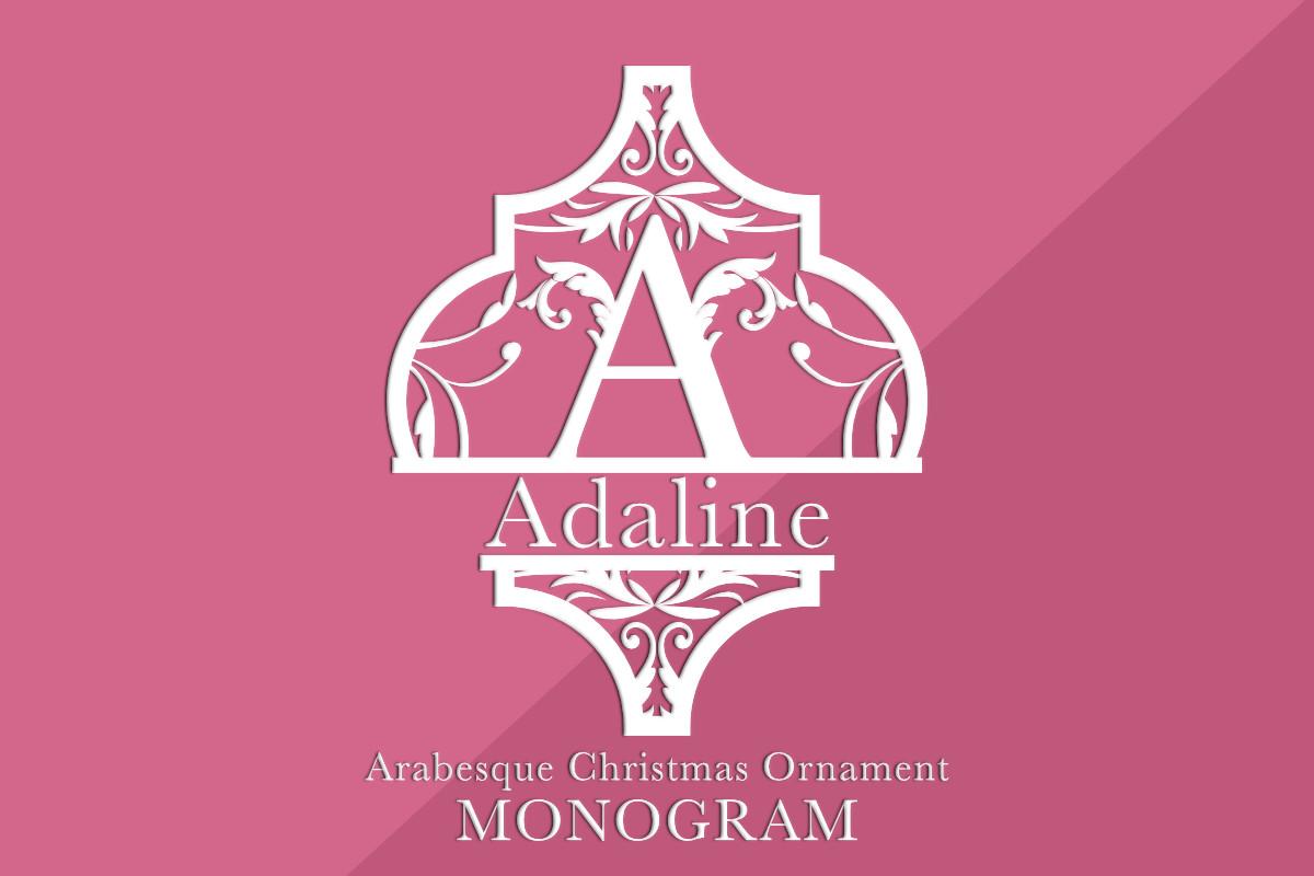 Adaline Arabesque Christmas Ornament Font