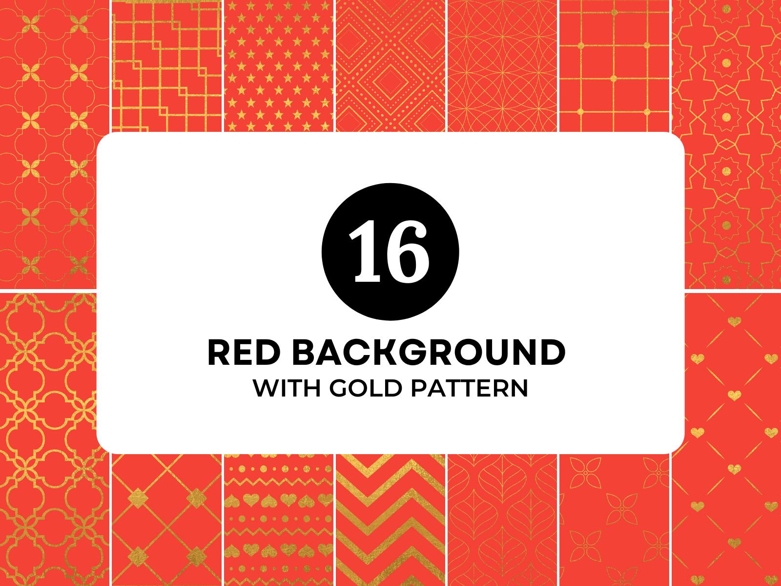 Red Background with Gold Pattern