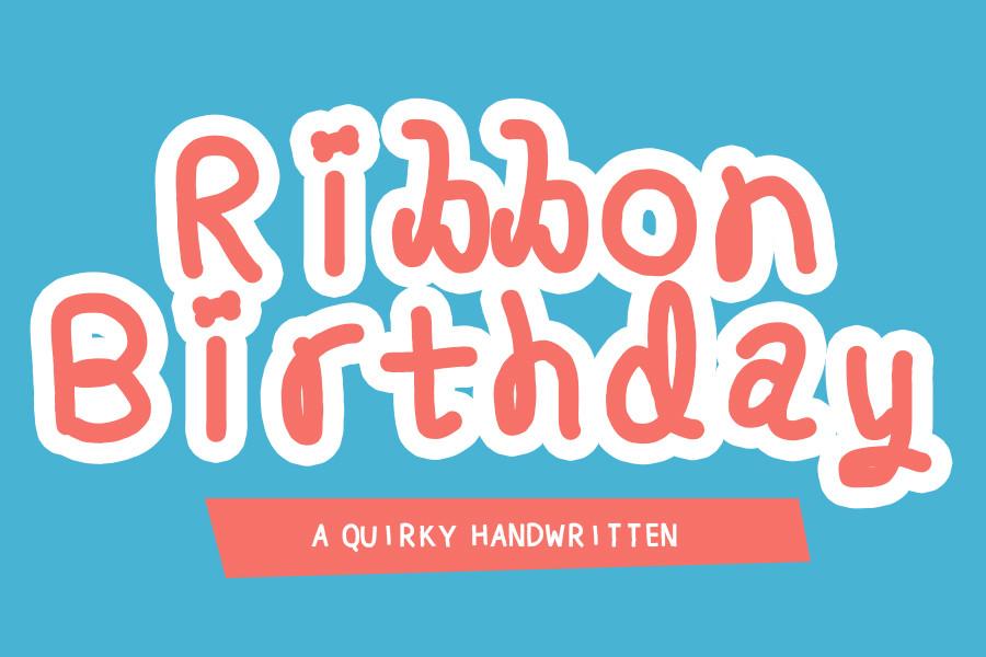 Ribbon Birthday Font