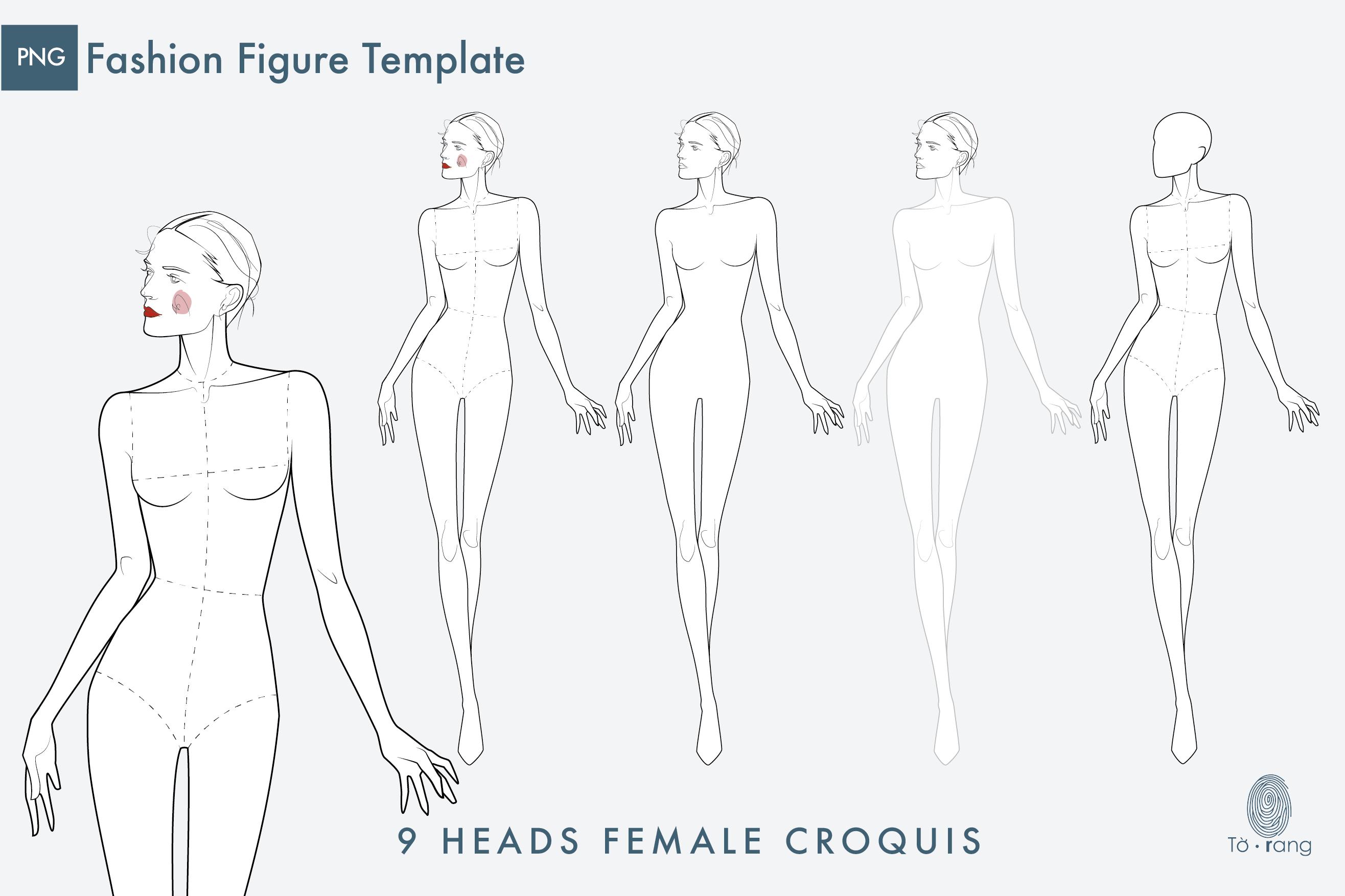 Female Fashion Figure/Croqui Templates