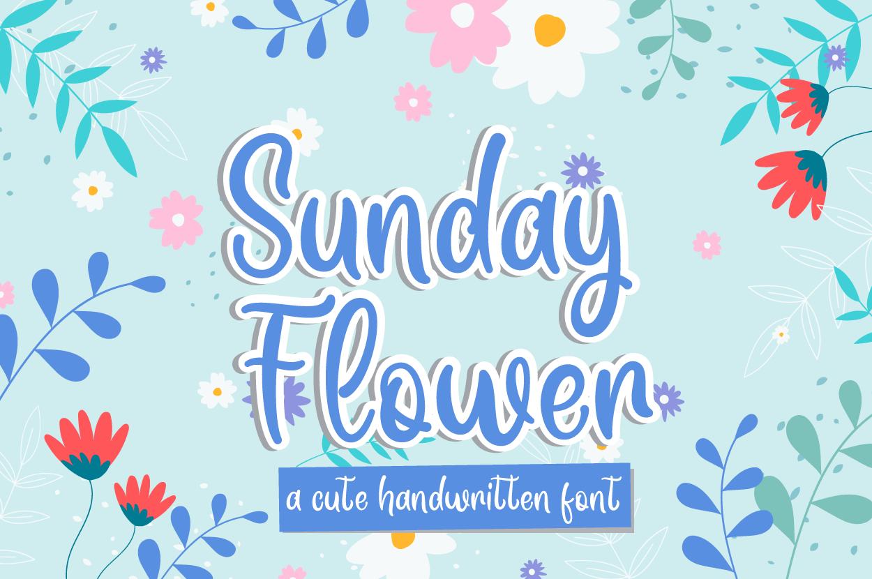 Sunday Flower Font