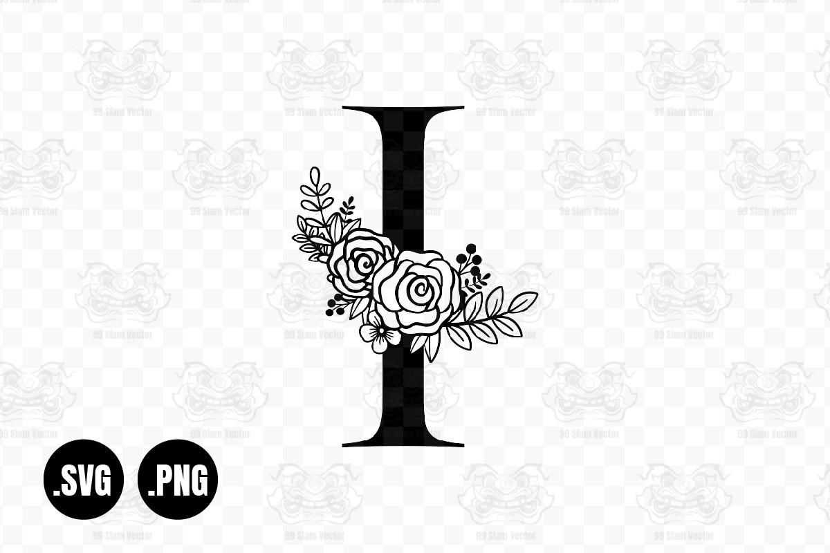 Capital Letter I Alphabet Monogram