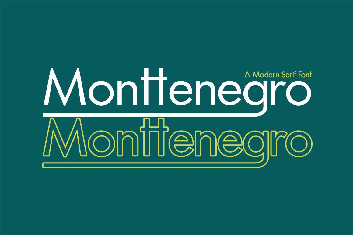 Monttenegro Font